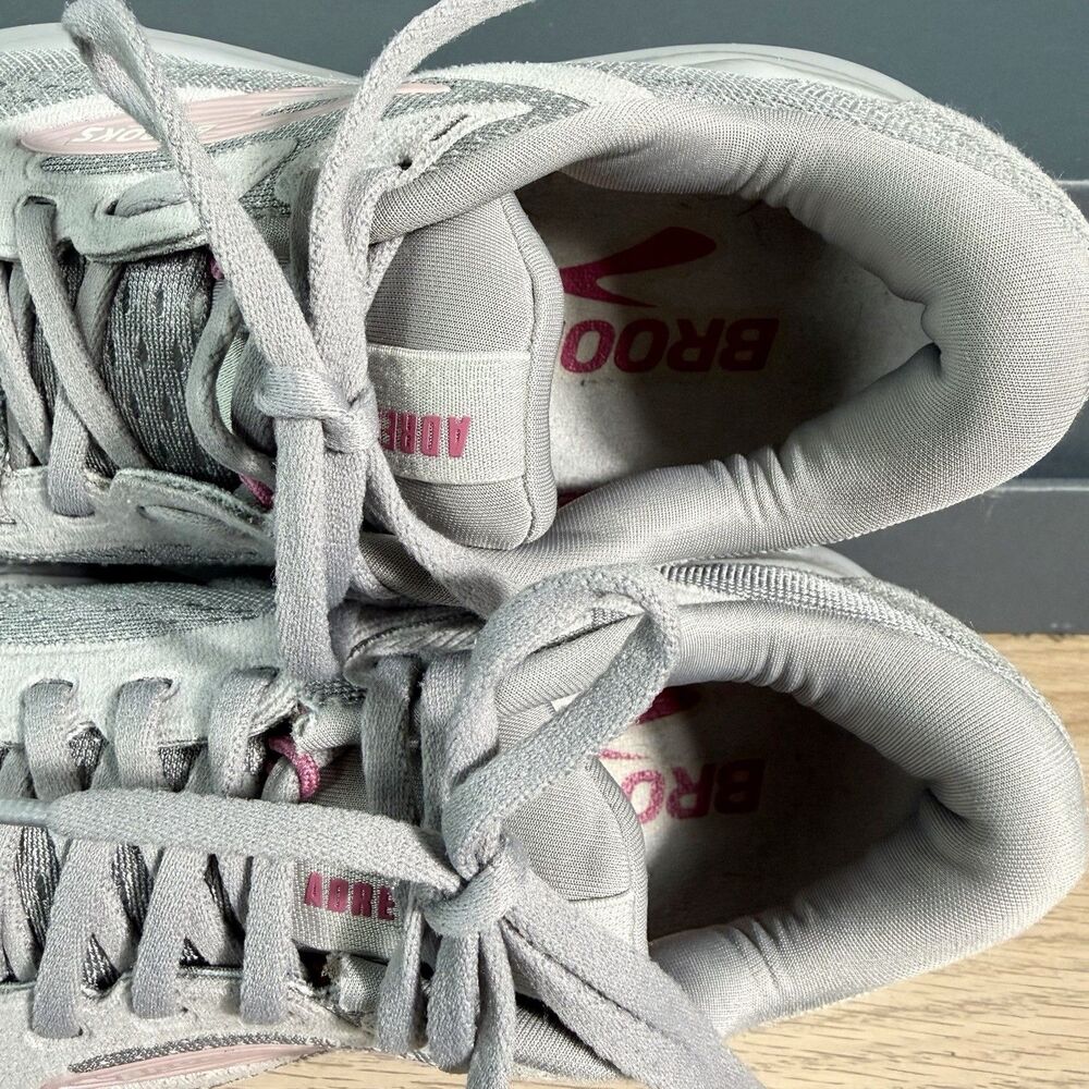 Brooks Adrenaline GTS 24 Alloy Gray Zephyr Daily Running Shoes Women's Size 6.5D - Picture 7 of 12